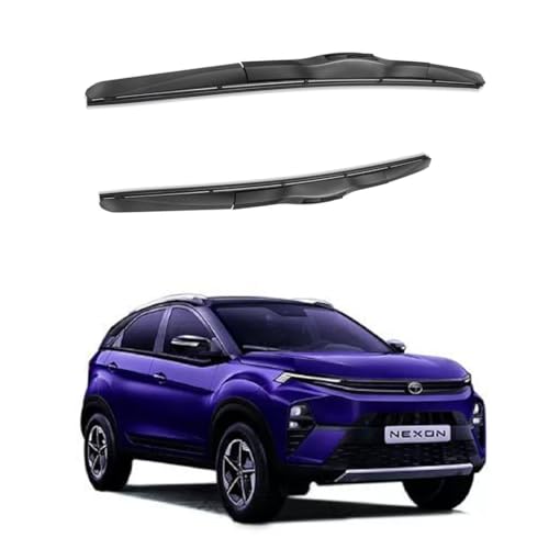 Image of Oshotto Frameless (O.E.M Type) Replacement Wiper Blades Compatible with Tata Nexon (24 inch / 16 inch)