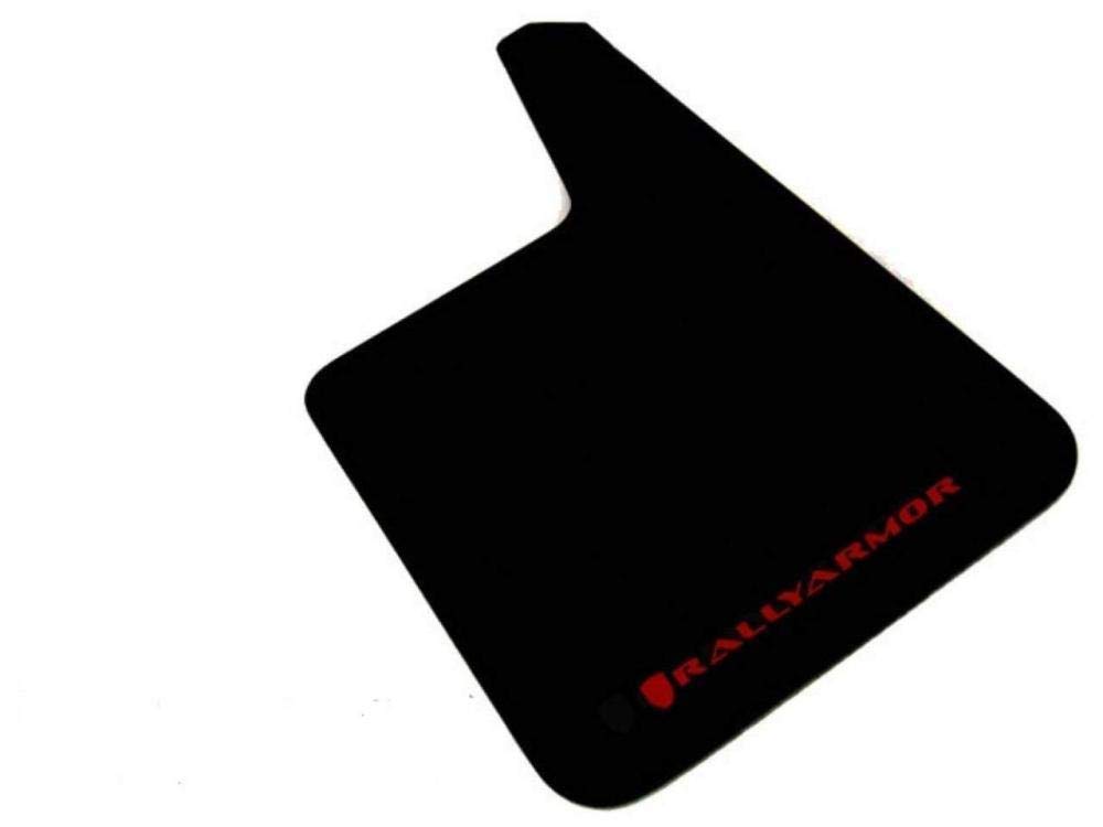 MF20-BAS-RD Black, Red Mud Flap with Logo (Universal Fitment Longer (no Hardware) Basic Plus), 1 Pack