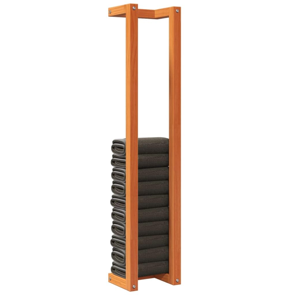 Toallero de pared de madera de pino macizo, 23 x 18 x 110 cm