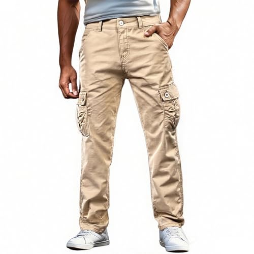 Pantalons securityhose homme coupe large décontractée style cargo