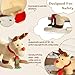 Rocking Horse Baby, Plush Stuffed Rocking Toy for 1-3 Year Old Toddlers, Wooden Reindeer-Shaped Rocking Toy, Apricot Reindeer