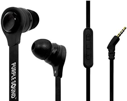 Purple Sound DG001 Made for iPhone/iPad/iPod, Tangle Free, Bass Rich Earphones, with 3-Button Mic & Remote