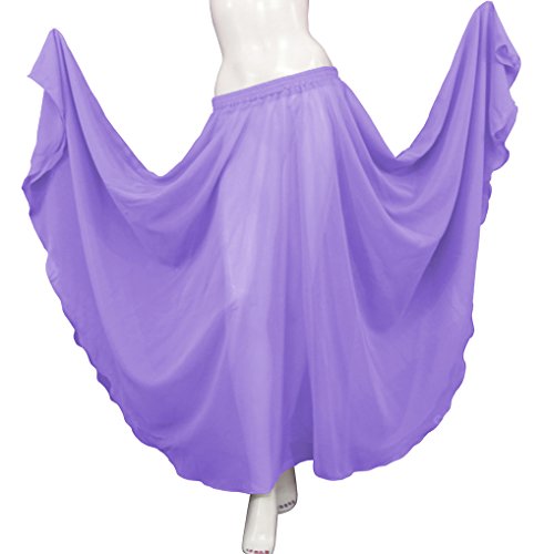 Indian Trendy 36" Long Women's Chiffon Full Circle Swing Halloween Belly Dance Skirt 9 Yard2