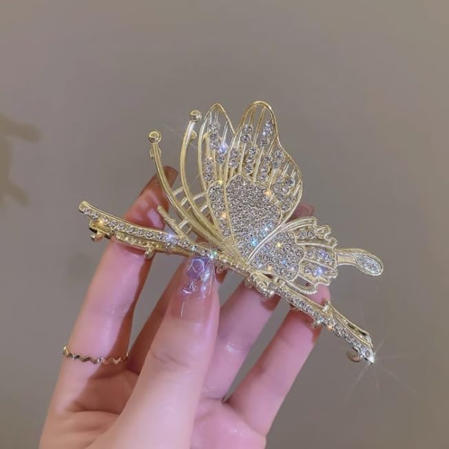 Rhinestone full star grasp clip back of the hair volume plate half tie large shark headdress hairpin