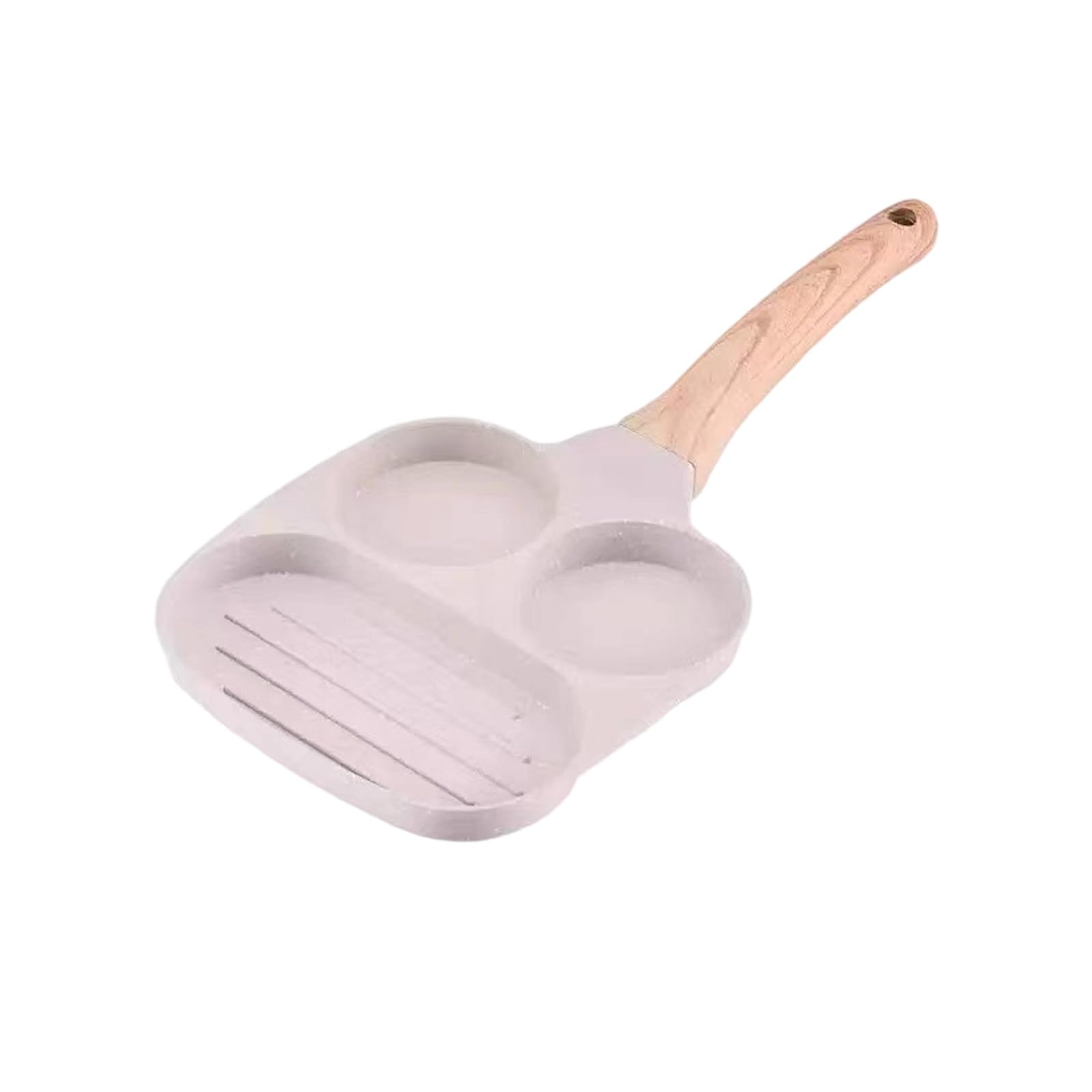 Jazuaiao Aluminum Alloy 3 Section Nonstick Cookware Eggs Frying Pan for Fast Breakfast Cooking with Ergonomic Grip Nonstick Frying Pan