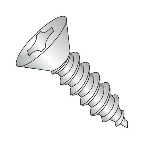 #7 x 5/8" Type AB Self-Tapping Screws/Phillips/Flat Head / 18-8 Stainless Steel (Carton: 5,000 pcs)