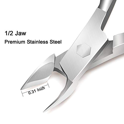 Tanpius 6 Packs Cuticle Trimmer With Pusher - Professional Stainless Steel Cuticle Nippers Cutter Clippers And Cuticle Remover Manicure Tools For Fingernails Toenails thumb #1