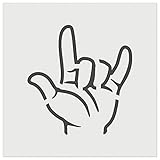I Love You Hand Sign Language Wall Cookie DIY Craft Reusable Stencil - 5.5 Inch
