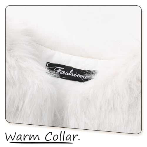 Girls Faux Fur Fluffy Coat for 4-10 Years Winter Jacket Soft Lining Warm Outerwear3