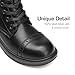 DREAM PAIRS Girls Boys Combat Ankle Boots Side Zipper Shoes with Lace Up for Toddler/Little Kid/Big Kid,Size 5 Big Kid,Black,KKUMAB2503