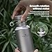 Boundless Voyage Titanium Water Bottle with Lid Wide Mouth Leak-Proof Reusable Sport Drinking Bottle for Camping Hiking Climbing Running Tea Coffee (550ml)