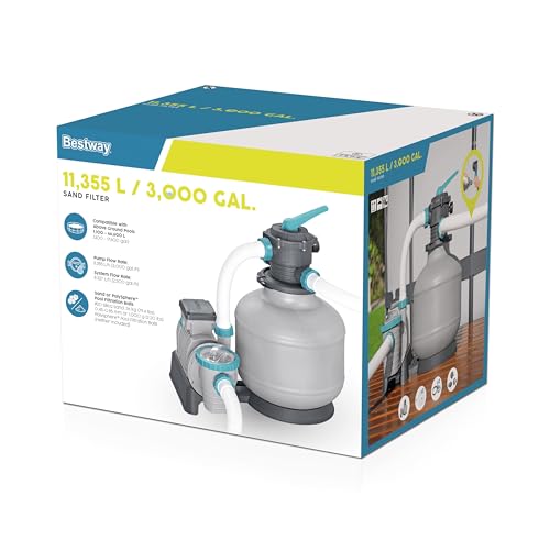 Bestway 58486-7 Pompa di filtraggio a Sabbia per Piscina da 11.355 l/h