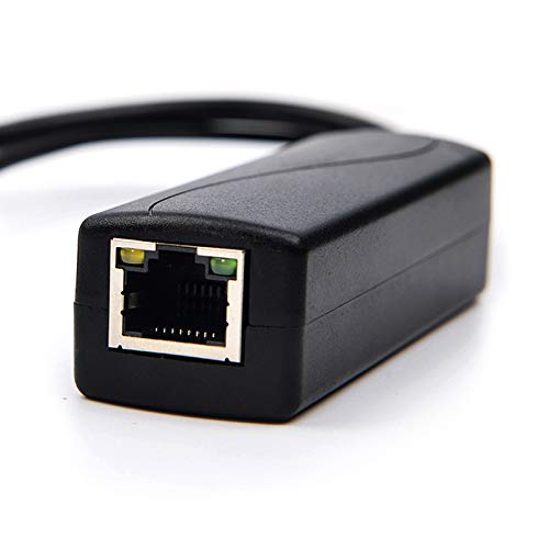 PS5712TG Gigabit Power Over Ethernet Splitter 10/100/1000Mbps RJ45 con soporte IEEE802.3 af/at (30W) PoE Splitter, negro, modelo 458071 miniatura 2