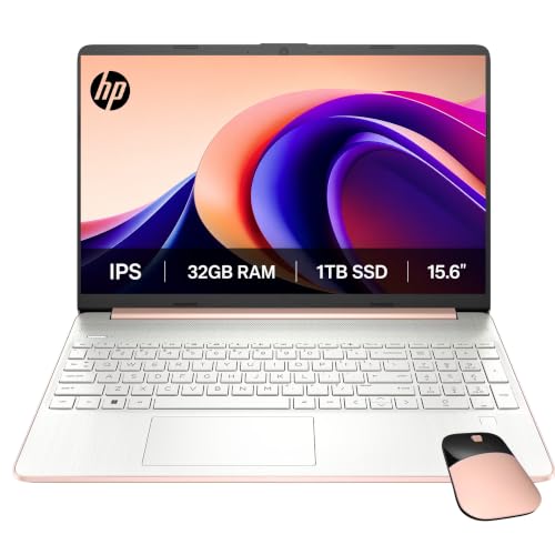 Image of HP Essential 15 Laptop, 32GB RAM, 1TB Storage, AMD Ryzen 3, Wireless Mouse