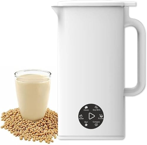 Mini máquina de leche de soja, máquina portátil de leche de soja con 6 funciones, máquina exprimidora, filtro libre, autolimpieza y 110 V para el