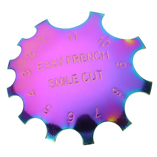 Ferramenta de manicure francesa para manicure francesa 8 × 6 × 1 cortador de linha de sorriso francê