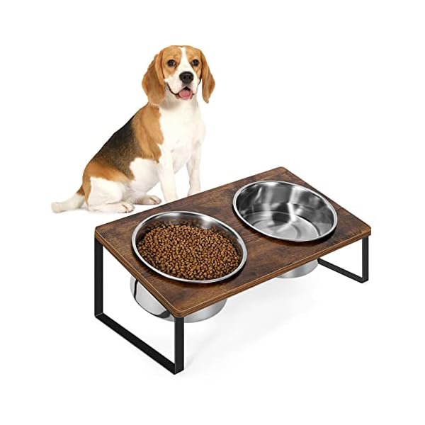 Elevated Dog Bowls, Raised Dog Bowl Stand Feeder for Large Medium Small Size Dogs, Pet Food and Water Bowl with 2 Stainless Steel Bowls Elevated Dog Bowls, Raised Dog Bowl Stand Feeder for Large Medium Small Size Dogs, Pet Food and Water Bowl with 2 Stainless Steel Bowls