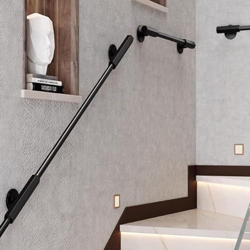 Main courante d'escalier en métal noir au design épuré de 80 cm - 3
