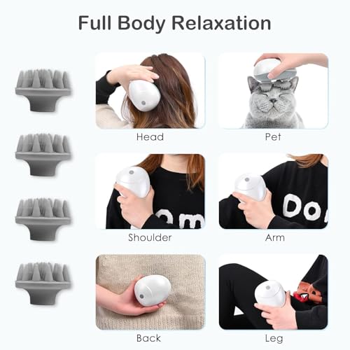 Image of Scalp Head Massager for Hair Growth Revive Scalp Massager With 96 Silicon Kneading Points with Detachable Heads Scalp Body & Head Massager - Multi Color J1