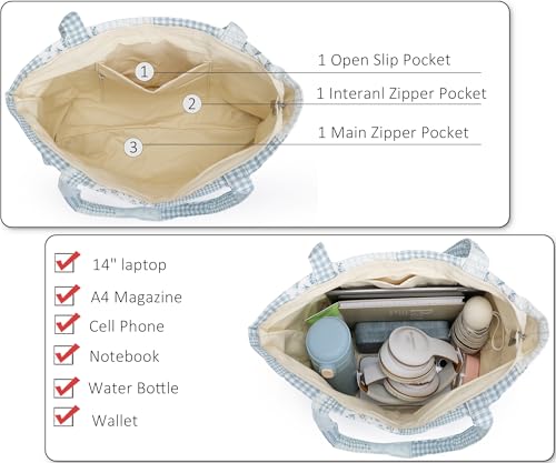 Bolso Tote Acolchado para Mujer con Cierre Superior miniatura 4