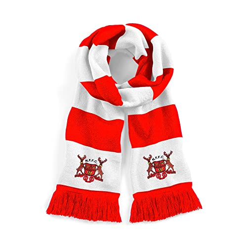 Bufanda Nottingham Forest clásica de fútbol de los años 70 con flecos retro 1