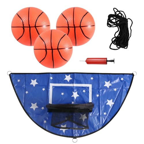 Structure de basket pour trampoline solide et durable de couleur bleue