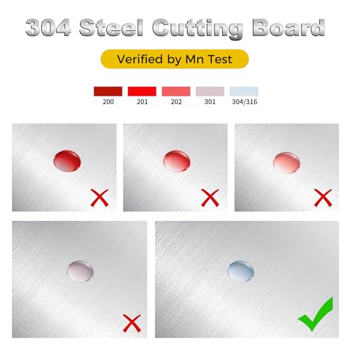 Set 3 tablas de cortar acero inoxidable 304 miniatura 4