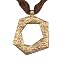 Scarf Necklace with Gold Charm