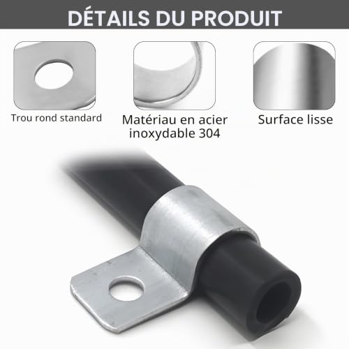50 Pièces Attache de Fixation pour Tube en U 4mm-6mm, Colliers de Serrage – vue 3