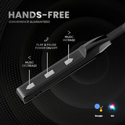 Image of AROMA NB119 Tune Upto 48 Hours Playtime*, Fast Charging, Dual Pairing, Bluetooth Neckband