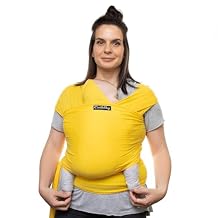 CuddleBug Baby Wraps Carrier 735 lbs Breathable Baby Carrier Newborn to Toddler Soft Stretchy Baby Sling Carrier for Hands-Free Comfort, Hip Healthy Support & Bonding Yellow