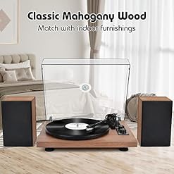 Platine Vinyle Système HiFi Bluetooth, Tourne Disque Vinyle Vintage avec Enceintes d’Etagère, avec Contrepoids Réglable… - Les Beatles, Paul McCartney, John Lennon, RIngo Starr, George Harrison Platine Vinyle Système HiFi Bluetooth, Tourne Disque Vinyle Vintage avec Enceintes d'Etagère, avec Contrepoids Réglable… – Image 7