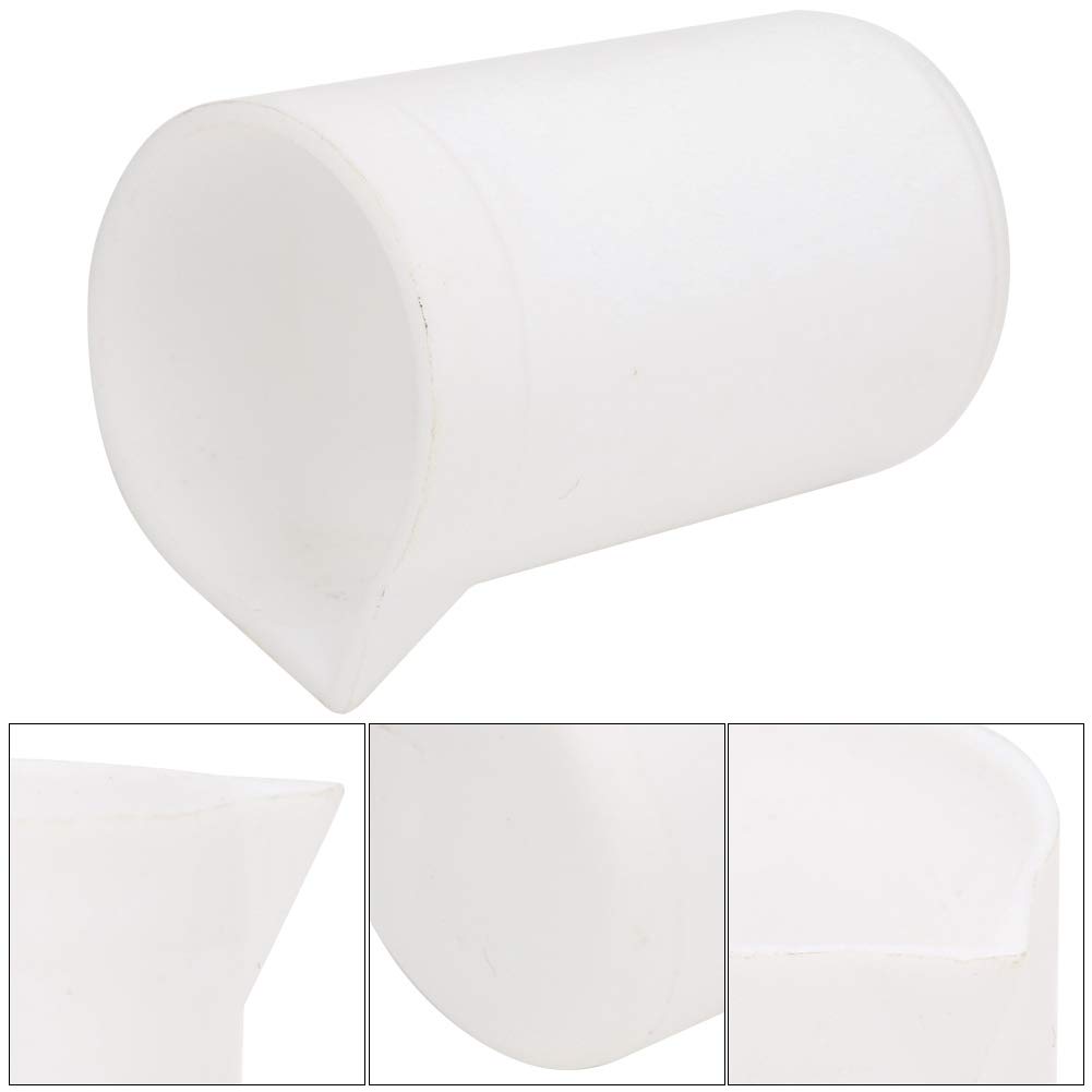 30ml PTFE Beaker and Alkali Resistant Teaching Instrument for Biochemical Laborator High Lubrication White Measuring Cup