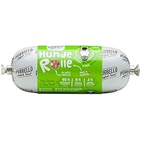 PURBELLO Hunde-Rolle Pferd mit Roter Bete & Fenchel - Monoprotein Hundefutter mit hohem Fleischanteil - Nassfutter für Hunde - Hundewurst schnittfest & getreidefrei, 8 x 200 g
