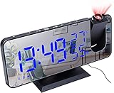 【Doppelalarme und gute Zeitplanung】 Radiowecker funkuhr digital kann einfach zwei getrennte Alarme eingestellt werden, damit Sie und Ihr Partner je nach Tagesablauf zu unterschiedlichen Zeiten aufstehen können. Mit diesem Wecker können Sie Ihre Zeit planen.