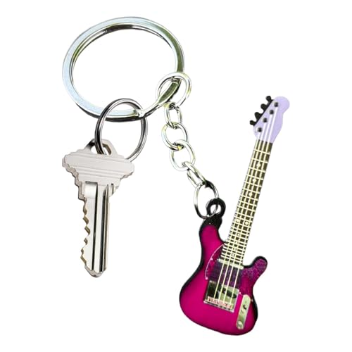 Chaînes de guitare - chaîne | Guitare keyring | Décorations de fête à thème | Backpack en acier inoxydable décoration mandoline Keyypendant | Music Ornament Strument Keechcha