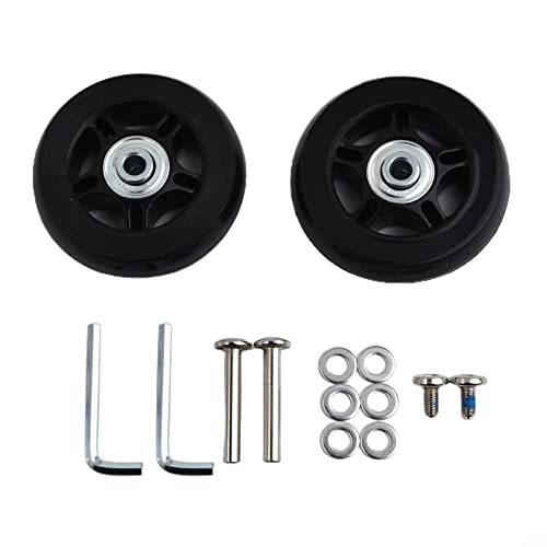 Koffer-Ersatzräder Set Mit Schrauben – Gummi-Doppellagerrollen 70x18mm Für Leises Rollen