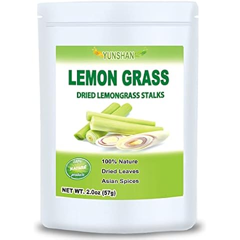 Dried Lemongrass Spice, Natural Lemon Grass Stalks, Cut & Sifted, Bulk Spice, Perfect for Tea & Seasoning (2.0 oz), Pack of 1 Cover