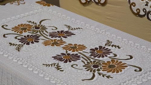 Image of Fab Nation Sofa Cover L Shape 7 Seater with 2 Arm + 2 Setty + 1 Table Cover | Home Furniture Decor