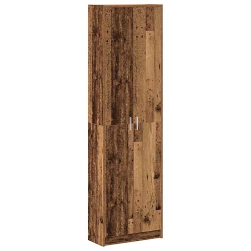vidaXL Armario de Madera Antigua 55X25X189 cm Elaborado con Almacenamiento Amplio Y Diseño Rústico para Dormitorio Sala de Estar Estiloso Organizado