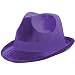 Amscan Suede-Like Finish Velour Fedora Hat with Matching Color Hatband (1 Piece), Purple, 5.75 x 9"