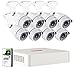 Tonton 8CH Full HD 1080P Security Camera System, 5-in-1 Surveillance Video Recorder with 4PCS Outdoor Indoor Bullet Cameras and 4PCS Dome Cameras, Face Recognition and Night Vision(2TB HDD Included)
