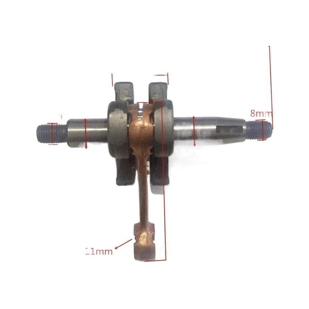 Ajuste for cigüeñal de desbrozadora 1E34F 34F 34 26cc, cigüeñal de cortacésped