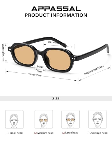 Retro Small Rectangle Sunglasses for Women Mens Trendy Rounded Square Sunnies AP3749
