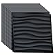 12 Stück 3D Wandpaneel, PVC Wüstentextur Wandpaneele, Backsplash, Wandverkleidung Innen zum Wanddeko Wandtattoos, für die Gaming Paneele Wand Innenwand Dekor in Schwarz Wanddekor Paneel 30 * 30cm (K)