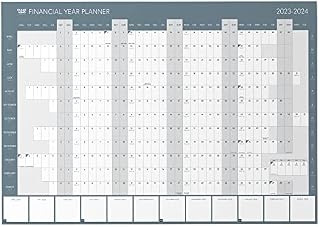 Financial Year 2023-2024 Wall Planner by Clear Mind Concepts® - Large A1 Folded - April 2023 to April 5th 2024 Fiscal Calendar - Space for Monthly Planning - 3 Printable Planners for Organising