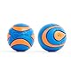 ChuckIt! Ultra Quietscher Hundeball, langlebiges schwimmendes Hundespielzeug aus Gummi mit hoher Sprungkraft, kompatibel mit kleinen Werfern, blau und orange, klein, 2 Stück