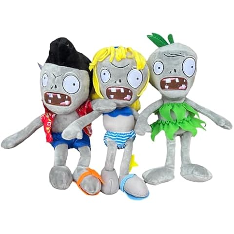 Dyharnsty 3Pcs Plants vs Zombies Plush Toys Zombie Sets,PVZ Stuffed Figure Doll for Children, Great Gifts for Kids and Fans Cover