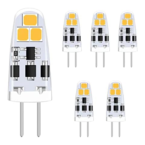 YUANHENLIZ G4 LED Bulbs 1.5W Warm White Energy Saving Lamps 1.5W Dimmable LED Lamp, AC/DC 12-24V G4 LED Light Bulb 6 Pack Cover
