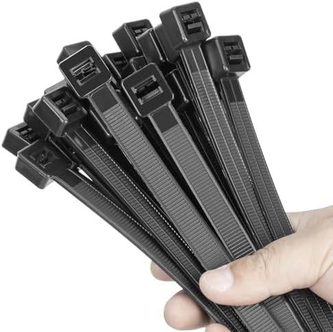 18 inch Black Long Zip Ties Heavy Duty (100 Pack), 2025 New Paten...